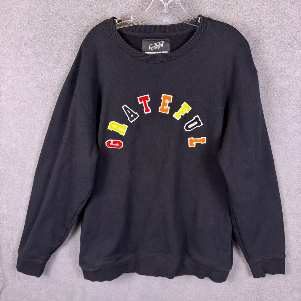 Grateful State Of Mind Unisex Sweatshirt XL Embroidered Black Super High Quality